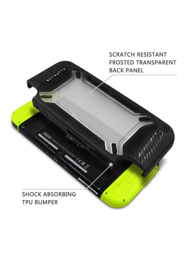 Nintendo Switch Game Console Integrated Rubber Protection Hard Shell TPU Non-slip Grip Switch Protective Shell-Product Color:Black  - Image 4