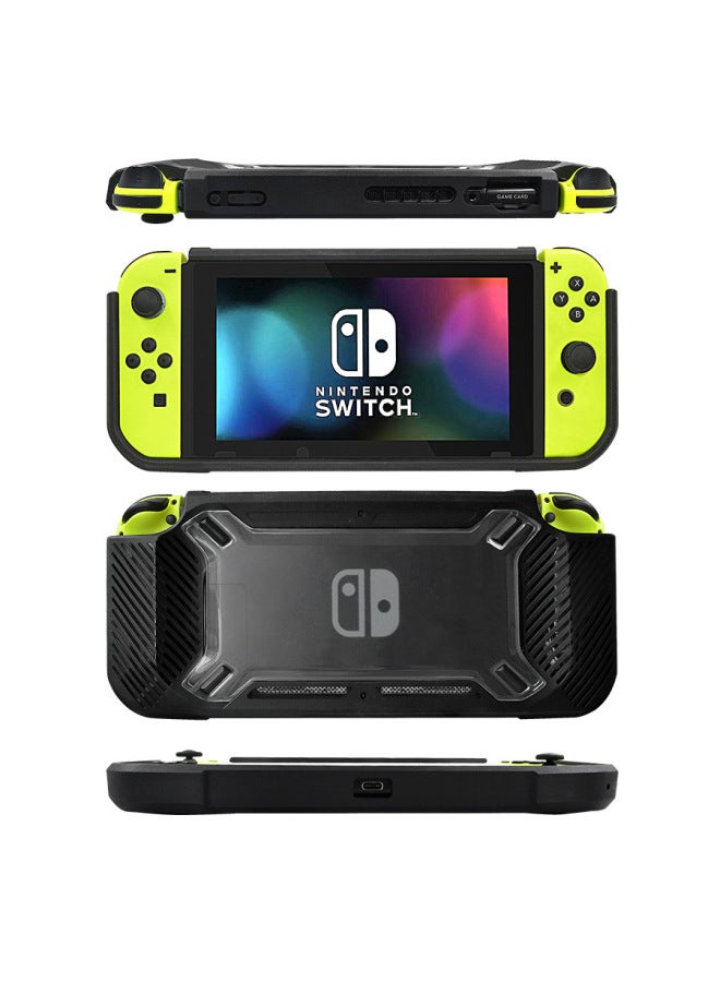 Nintendo Switch Game Console Integrated Rubber Protection Hard Shell TPU Non-slip Grip Switch Protective Shell-Product Color:Black  - Image 3