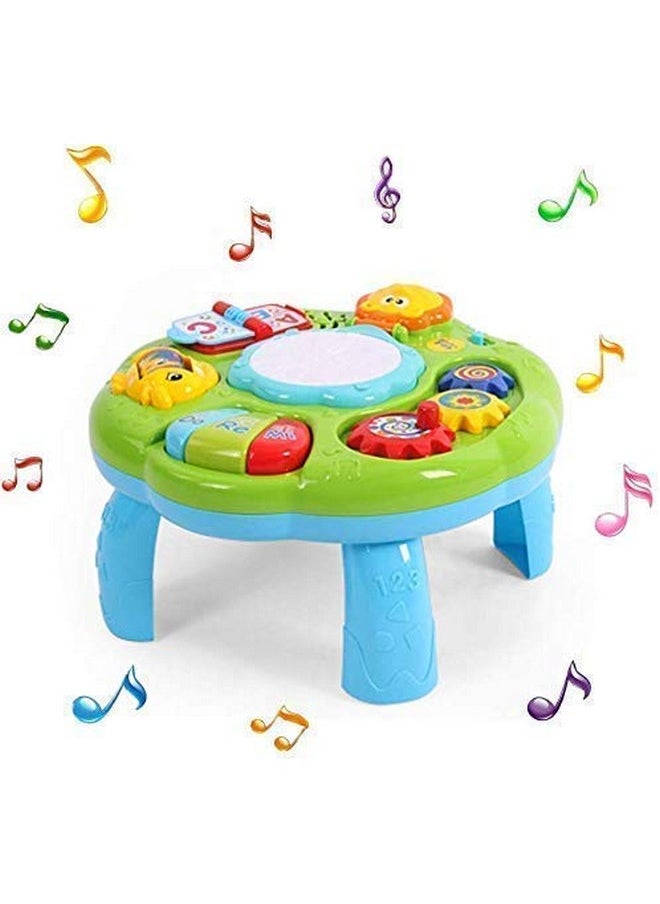 Galaxy Hi-Tech - galaxy hi-tech musical learning table baby toys - early educational development activity center multiple modes game for toddlers boys girls kids infant music lighting animals sound gifts-Multi color - Image 1