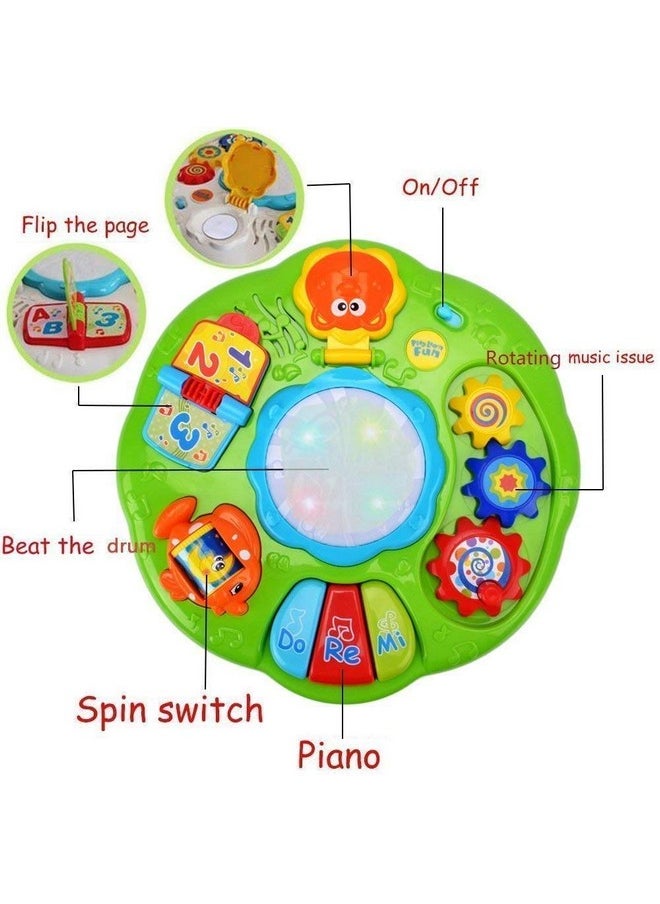 Galaxy Hi-Tech - galaxy hi-tech musical learning table baby toys - early educational development activity center multiple modes game for toddlers boys girls kids infant music lighting animals sound gifts-Multi color - Image 1