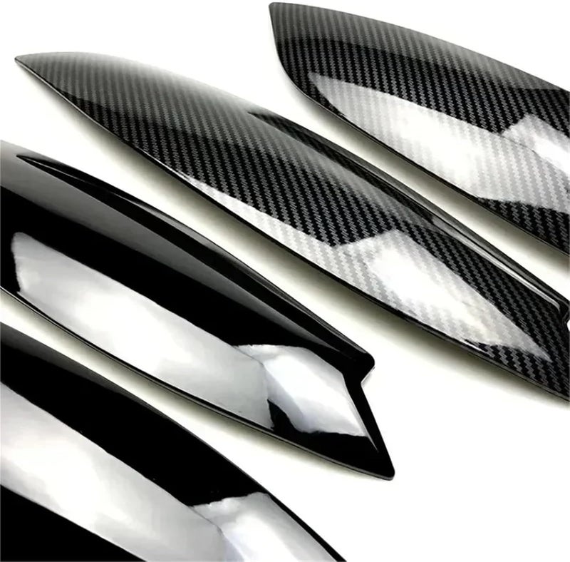 Fit For VW GOLF 5 MK5 GTI R 2005 2006 2007 Car Headlights Eyebrow Eyelids Cover Carbon Fiber Sticker Decorative Accessories(Black) - Image 5