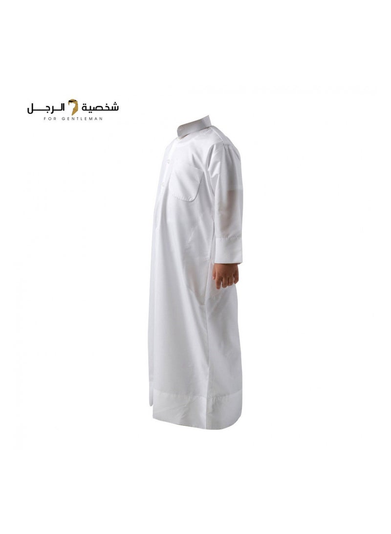 شخصية رجل  دشداشة اطفال ابيض زرار - Image 1