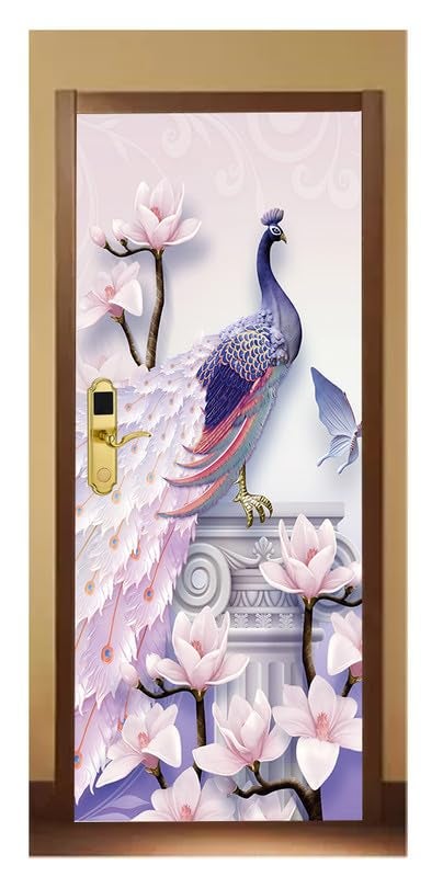 DECOR PRODUCTION Door Wallpaper | Strong PVC Material Decorative Sticker | Wallpaper for Home Doors/Almirah, Home Decor Items etc (Self Adhesive Door Deca, 30x76 Inch)_27 - Image 1