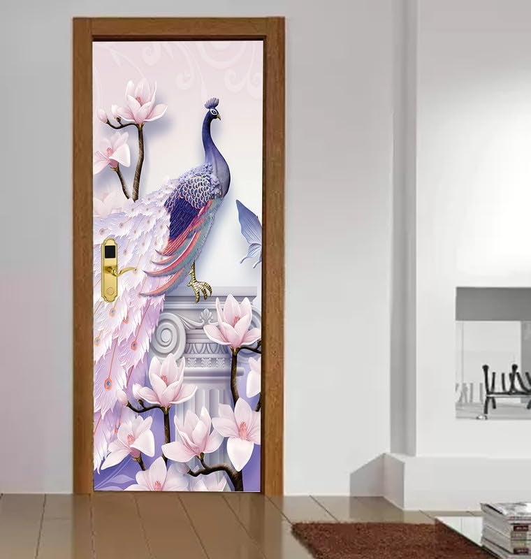 DECOR PRODUCTION Door Wallpaper | Strong PVC Material Decorative Sticker | Wallpaper for Home Doors/Almirah, Home Decor Items etc (Self Adhesive Door Deca, 30x76 Inch)_27 - Image 2