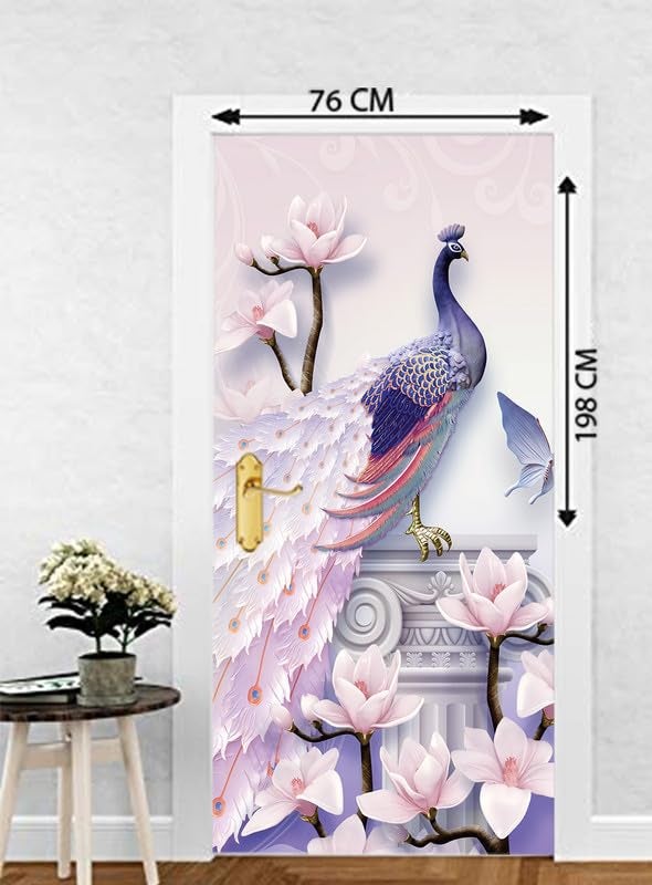 DECOR PRODUCTION Door Wallpaper | Strong PVC Material Decorative Sticker | Wallpaper for Home Doors/Almirah, Home Decor Items etc (Self Adhesive Door Deca, 30x76 Inch)_27 - Image 5