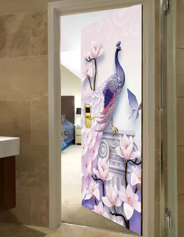 DECOR PRODUCTION Door Wallpaper | Strong PVC Material Decorative Sticker | Wallpaper for Home Doors/Almirah, Home Decor Items etc (Self Adhesive Door Deca, 30x76 Inch)_27 - Image 4