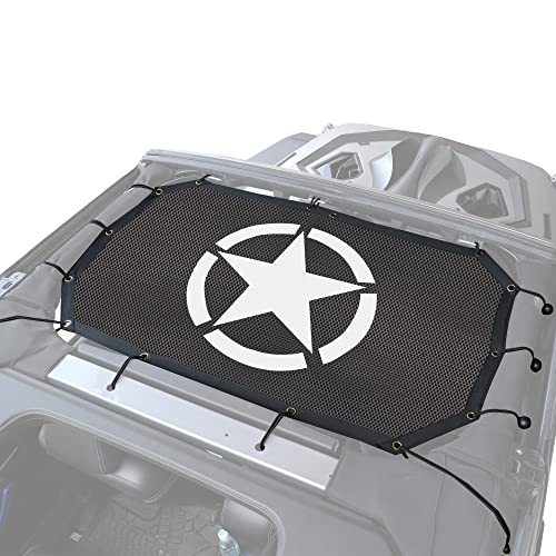 RERPRO Sunshade for 2007-2018 Jeep Wrangler JK JKU 2 Door 4 Door Front Mesh Sun Shade, JK, JK Unlimited, Sport, Sport S, Sahara, Rubicon Sunshade Bikini Soft Top Cover Net, Blocks UV, Wind, Noise, Black SAR - Image 1