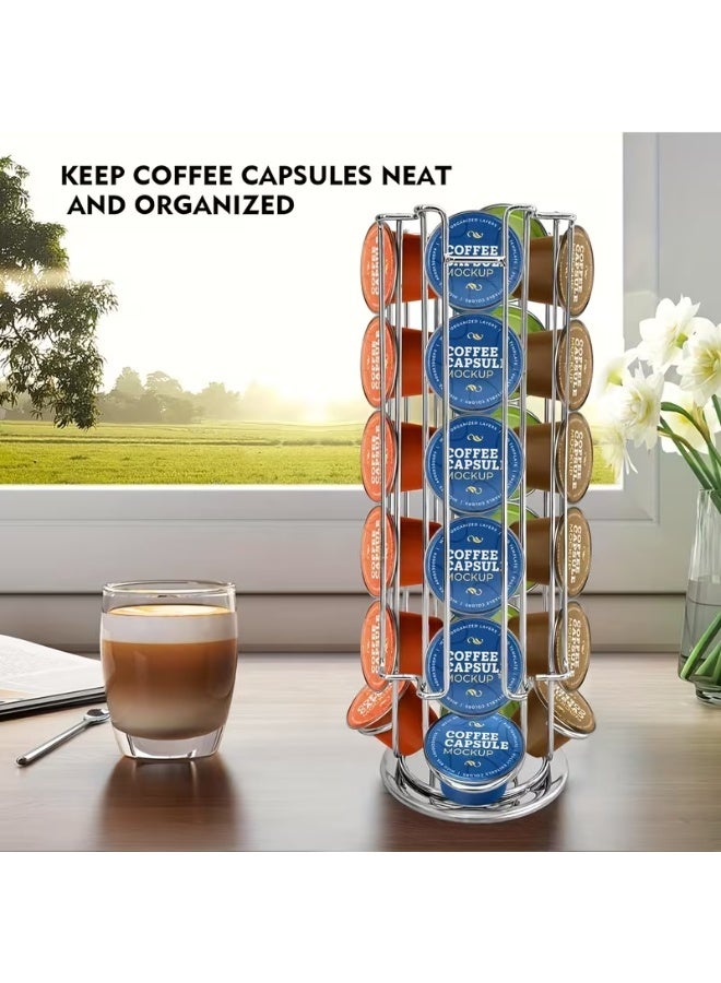 BLOOMING TIME 24 Coffee Pods Capsule Rotating Holder Stand for Nescafe Compatible with Dolce Gusto - Image 4