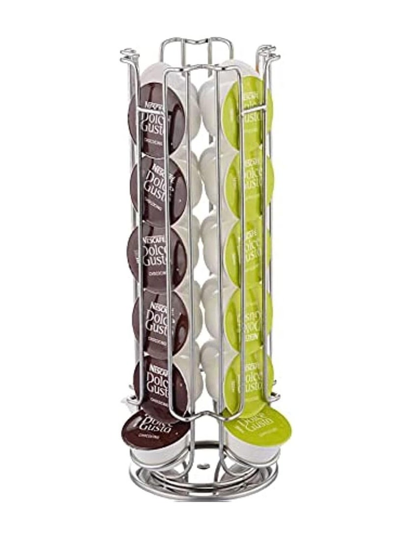 BLOOMING TIME - 24 Coffee Pods Capsule Rotating Holder Stand for Nescafe Compatible with Dolce Gusto - Image 1