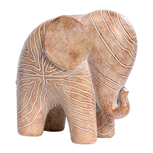 Kakizzy Elephant Statue, African Animal Decor, Wooden Elephant Gift for Women, Boho Decor for Living Room, Shelf, Office（1Pack, Big） - Image 1