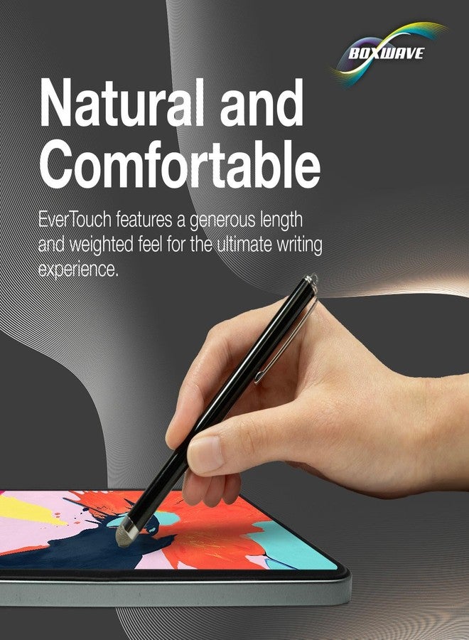 BoxWave قلم ستايلس من BoxWave متوافق مع Equinox Luxe 8500i - قلم ستايلس سعوي EverTouch، قلم ستايلس سعوي برأس ألياف - أسود جت - Image 4