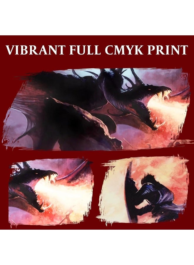 lynx شاشة DM لـ DND 5e - شاشة سيد الزنزانة لـ D&D طباعة ملونة كاملة مع إدخالات قابلة للتخصيص - هدايا ملحقات سيد الزنزانة / GM لـ Dungeons and Dragons للرجال أو النساء. اخفِ رميات النرد والخرائط والكتب. - Image 5