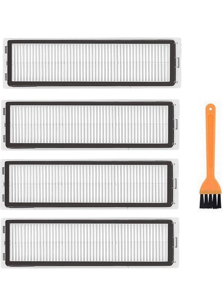 robotyedek - Robotspare Xiaomi Dreame L10 Bot Pro Compatible 4 Hepa Filters and Cleaning Brush - Image 1