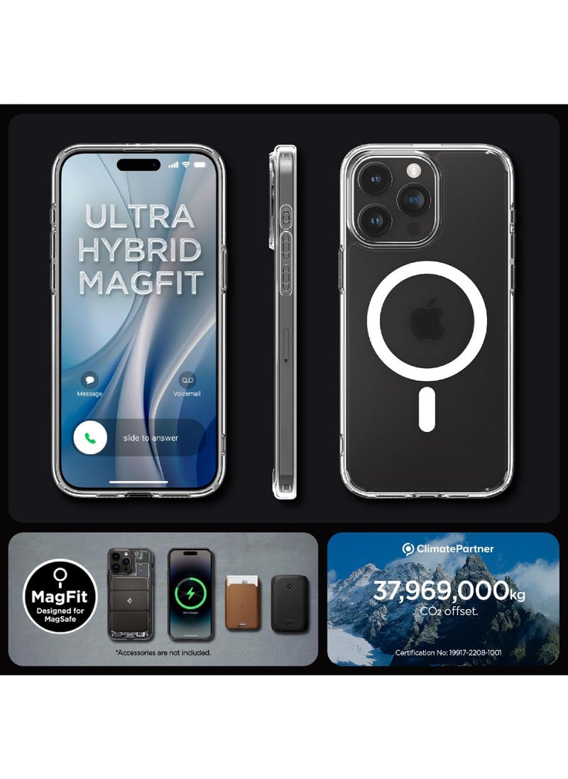 Rock Pow - Magnetic Designed for iPhone 15 Pro Case 6.1 Inch Strong Magnets Non-Yellowing Shock Proof Grade Protection Compatible with MagSafe Protective Slim Cover Clear - Image 1