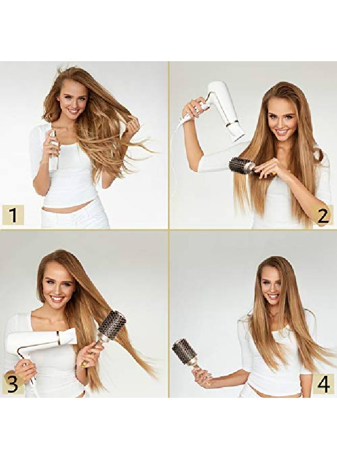 Fagaci Professional Large Round Brush For Blow Drying With Natural Boar Bristle, Round Hair Brush Nano Technology Ceramic+ Ionic For Hair Styling, Drying, Healthy Hair And Add Volume + 4 Styling Clips - Image 5