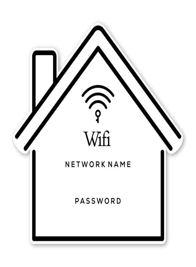 Sunsella Magnetic WiFi Password Whiteboard Magnet | VRBO Airbnb Dry Erase Board Fridge Magnet for Guests | Modern Simple Design for Room Décor | 7 in. x 6.7 in. - Image 1