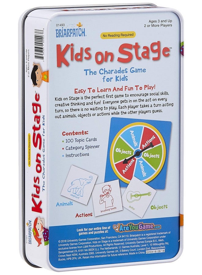 University Games Briarpatch | Kids on Stage: The Charades Game For Kids Travel Tin, Ages 3+ - Image 2