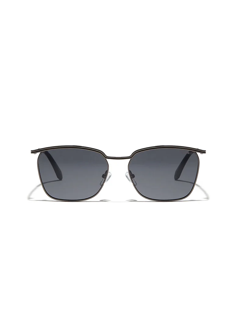 Blackout Sandy,Unisex Sunglasses, Rectangle Sunglasses, UV Protection: UV400 (Grey,Black)