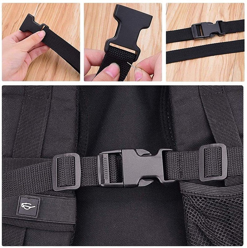 DIY Crafts DIY DIYC14876 Crafts Supply Side Slide Release Buckles TriGlide Slides Nylon Webbing Straps10 Pcs Swivel Clasps Chrome Silver  - Image 5