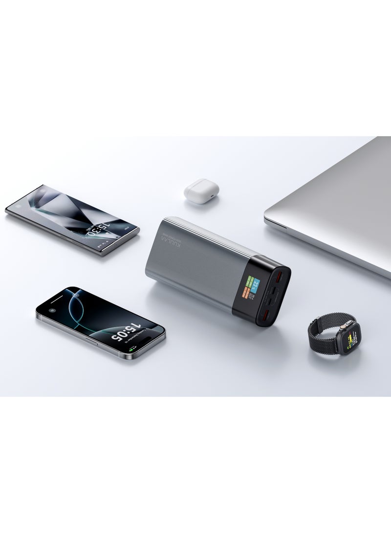 Powerology VoltEdge 40000mAh Power Bank 100W PD / Ultra FastCharging /  Portable Fast Charger powerbank / Laptop Charger / Multi-Device Charging / USB and Type-C ports - Grey - Image 3