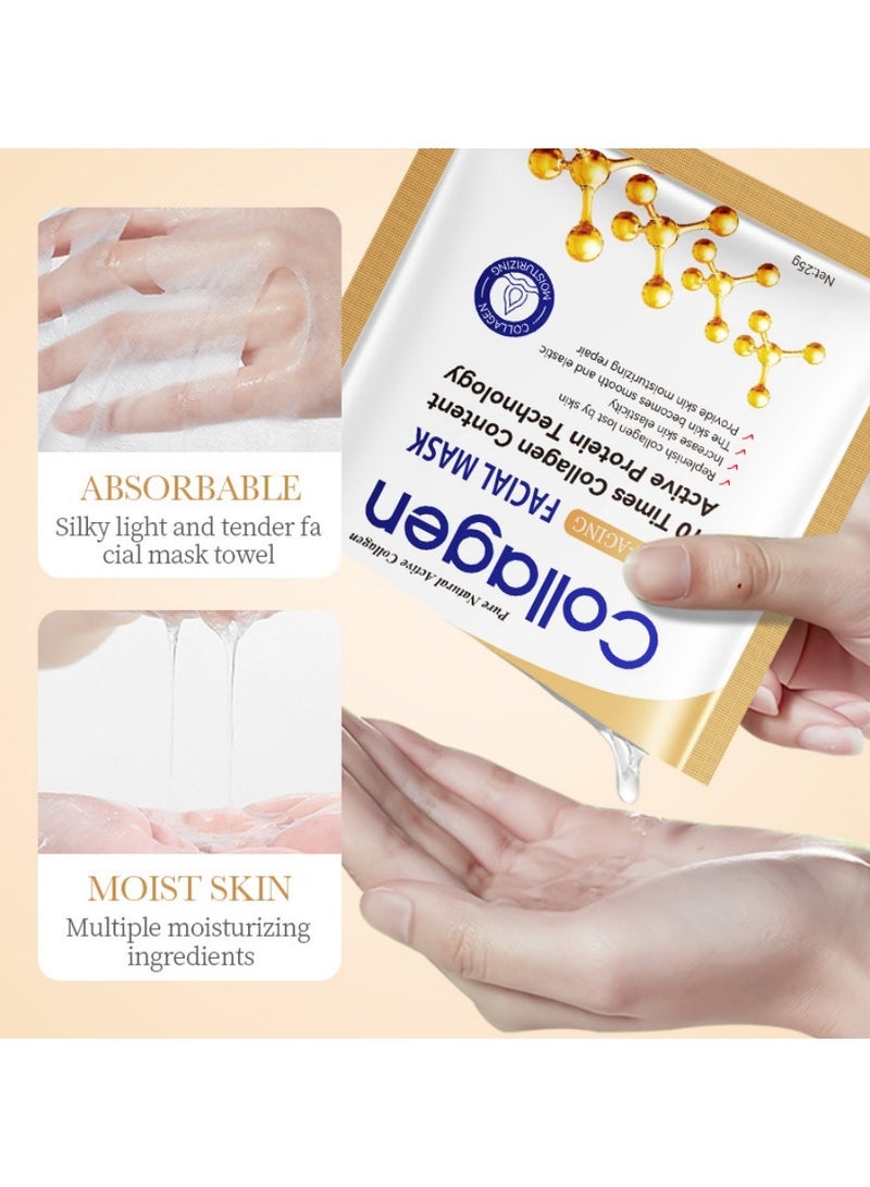 SADOER 1-Piece Korean Face Mask Set – Anti-Aging, Hydrating & Firming Sheet Masks for All Skin Types (Men & Women) - Image 3