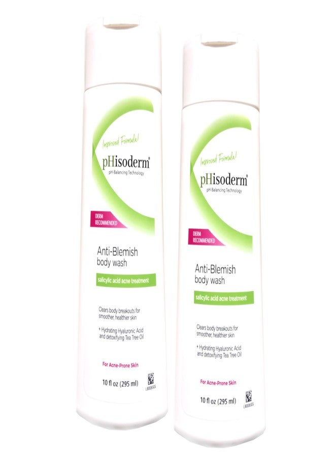 Phisoderm Clean Anti-Blemish Body Wash, 10 Fluid Ounce (Pack of 2) - Image 1