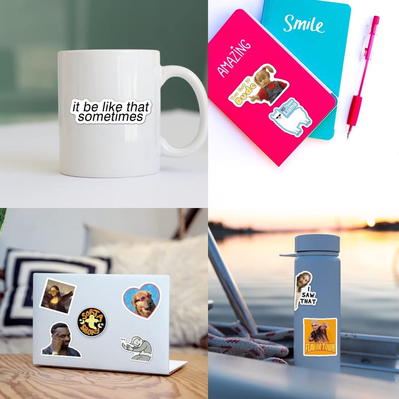 Debinolo 220PCS Funny Meme Stickers Pack for Laptop, Trendy Vinyl Sticker for Computer, Phones, macbooks (Waterproof) - Image 4