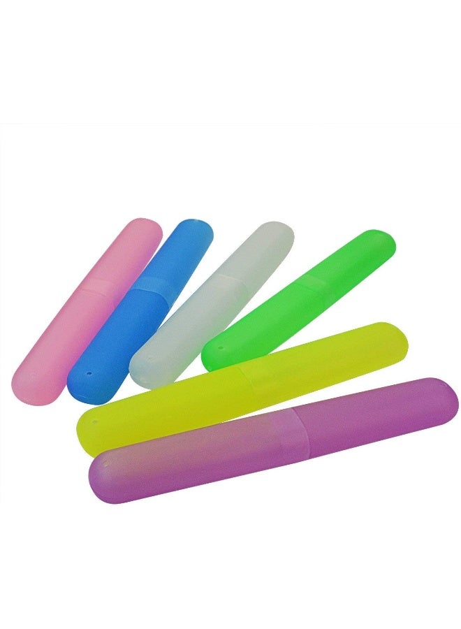 Bskifnn 24PCS Plastic Toothbrush Case Six Colors Portable Dustproof Toothbrush Cases Toothbrushes Holder for Daily and Travel Use 24 - Image 2