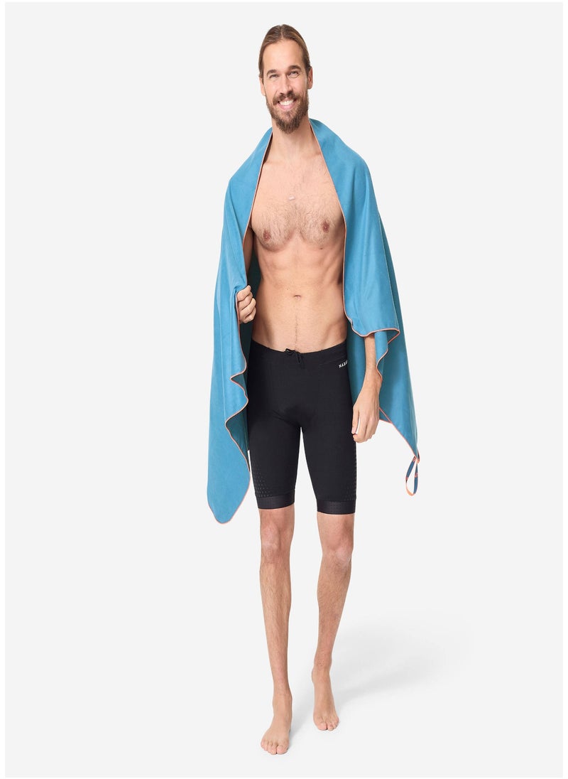 NABAIJI NABAIJI by DECATHLON, Microfibre Towel L 85x160 cm Soft & Absorbent Dark Blue  - Image 1