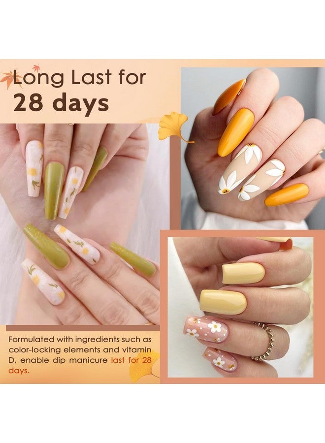 Lavender Violets 22Pcs Dip Powder Nail Kit Starter - 16 Dip Powder Fall Winter Colors Red Brown Gold Green Dipping Powder Set With Dip Powder Liquid Set For Women Gifts M967 - Image 4