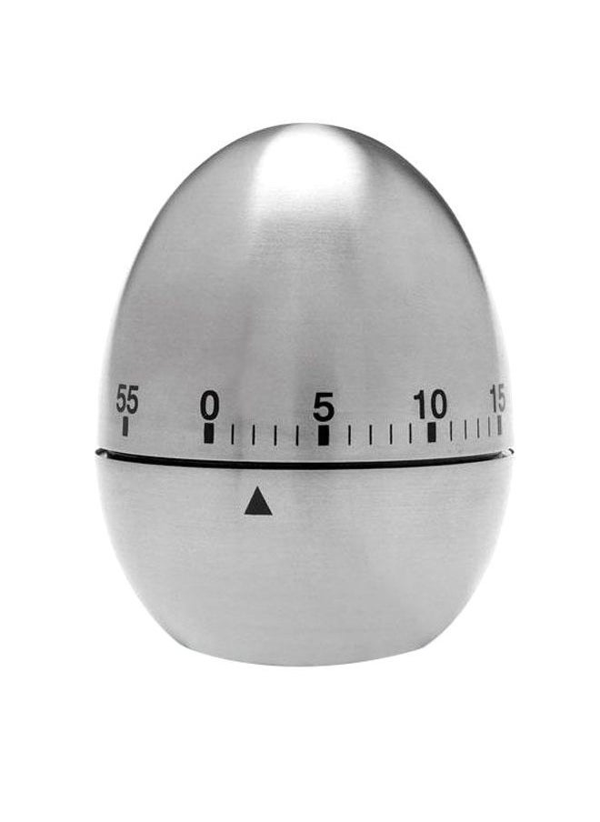 Y&D Egg Shaped Kitchen Timer Silver 6x7.5centimeter  - Image 1