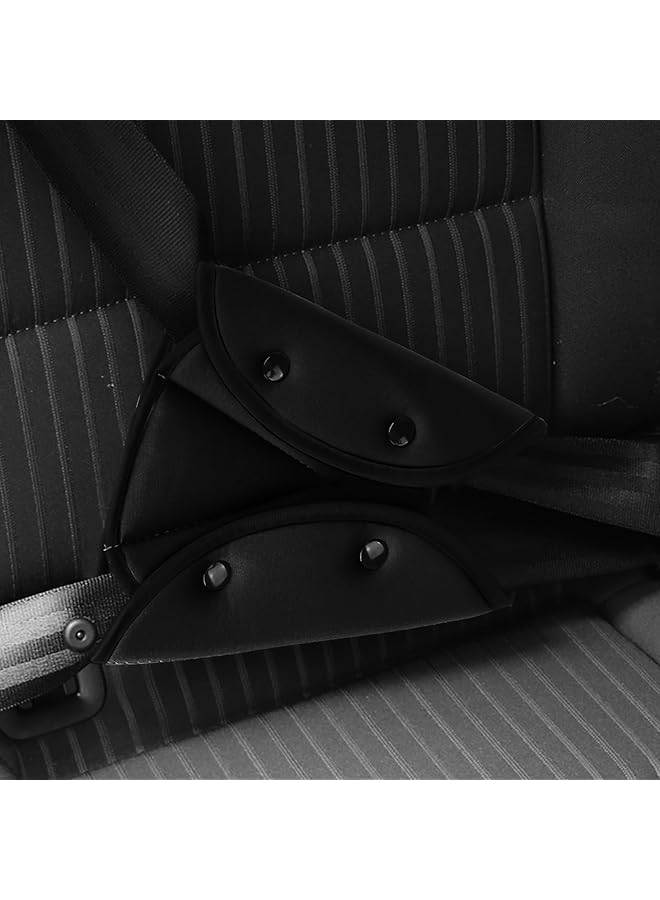SSAWcasa Seat Belt Adjuster For Kids 2 Packs Car Seatbelt Safety Cover Triangle Positioner For Short People Firm Auto Shoulder Neck Strap Adjuster Protective Safety Strap Adjuster Pad Harness (Black) - Image 3
