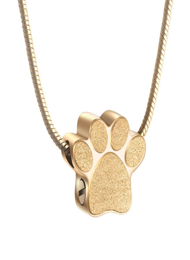 DAIFFUNE Cremation Necklace for Pet ashes Urn Necklace for Dog Cat Ashes Stainless Steel Cremation Jewelry Memorial Pet Ash Holder-Gold - Image 1