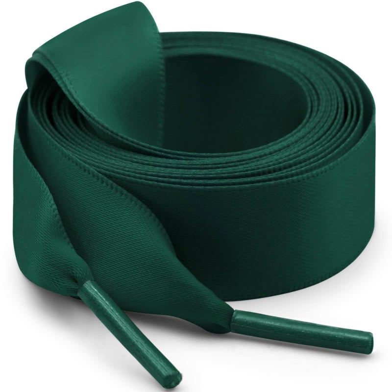 Silk Shoelaces 120cm Length 2cm Width - Satin-Like Elegant Finish Decorative Shoelaces for Casual Shoes Sports Shoes Women Girls Kids - Image 1