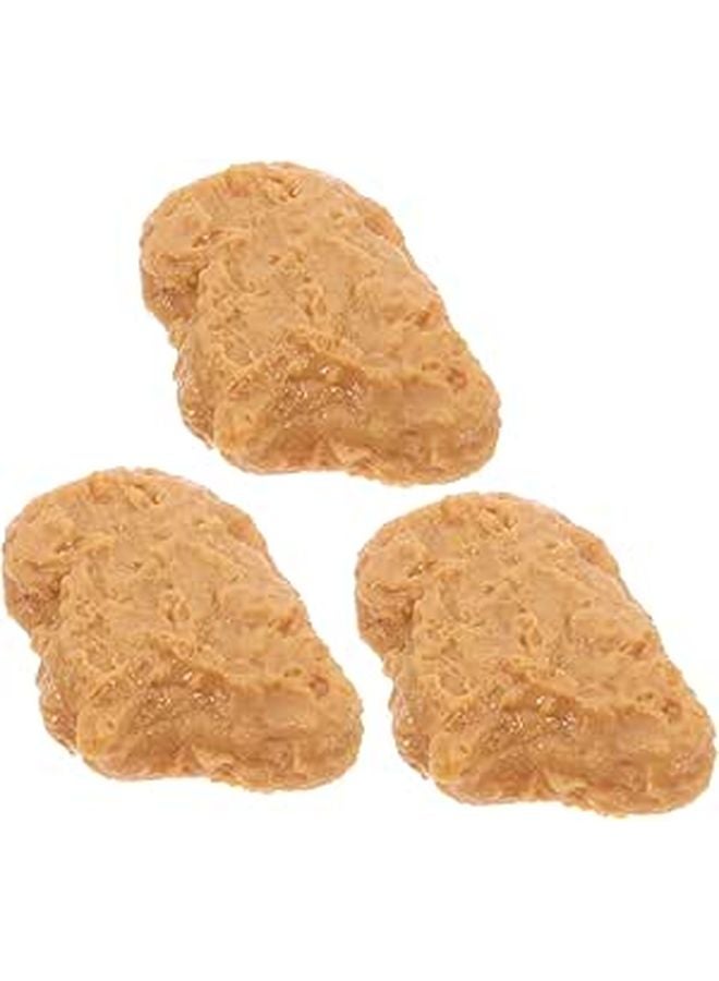 3Pcs Miniature Realistic Chicken Food Props For Kitchen Simulation And Party Decor - Image 1