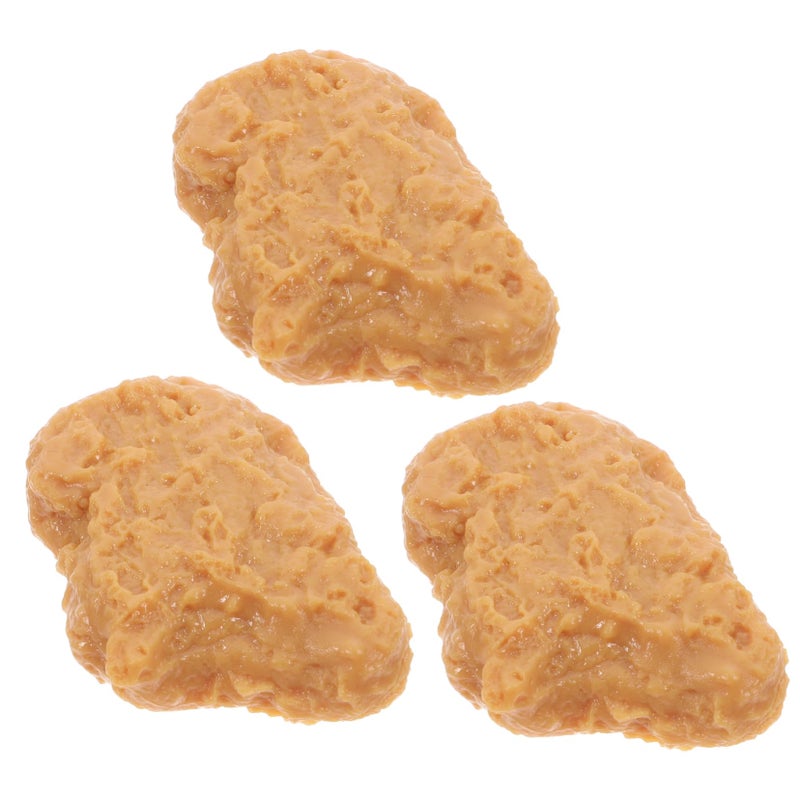 3Pcs Miniature Realistic Chicken Food Props For Kitchen Simulation And Party Decor - Image 2