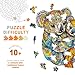 Purdicra Wooden Puzzles for Adults Koala Family Wooden Jigsaw Puzzle Unique Animal Shaped Wood Puzzles Adult Christmas Birthday Gifts for FriendsFamily Home Decor 134 116in 230pcs - Image 4