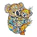Purdicra Wooden Puzzles for Adults Koala Family Wooden Jigsaw Puzzle Unique Animal Shaped Wood Puzzles Adult Christmas Birthday Gifts for FriendsFamily Home Decor 134 116in 230pcs - Image 2