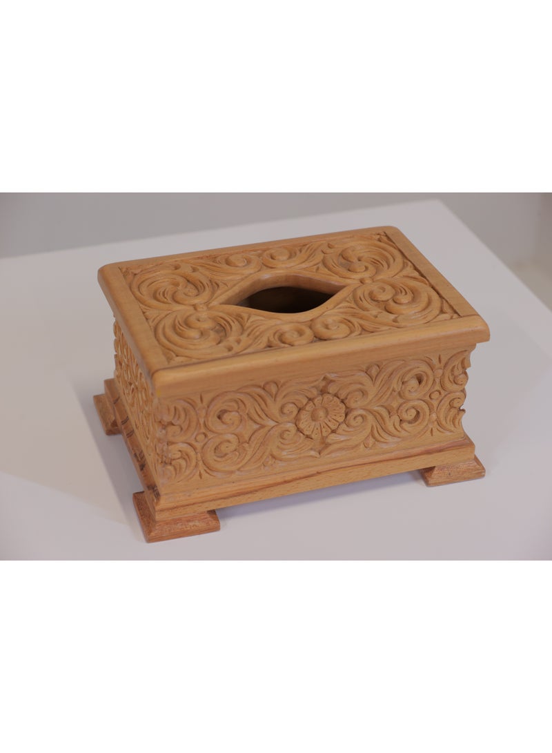 Decorative wooden tissue box with luxurious traditional Moroccan designs - Image 2