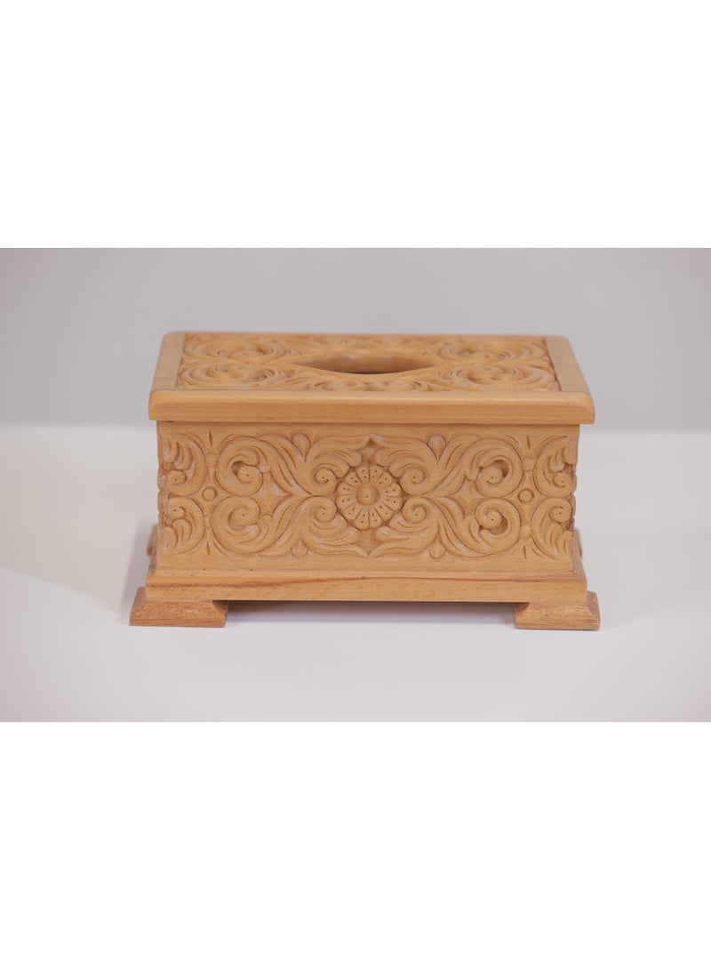 Decorative wooden tissue box with luxurious traditional Moroccan designs - Image 1