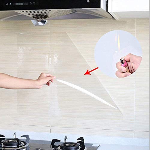 COSNIGHT Clear Contact Paper Kitchen Oil Proof Waterproof Wallpaper Self Adhesive Vinyl Film High Temperature Resistant Transparent Removable Paper for Cupboard Doors Walls Kitchen 11.8In*118In - Image 2