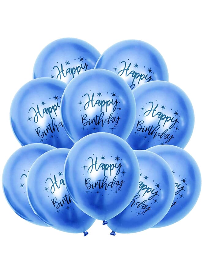 Party Time 10Pcs 12 Inch Premium Thicken Latex Shiny Chrome Balloon Helium Balloons For Birthday Wedding Prom Carnival Christmas Graduation Party Decoration Blue - Image 1