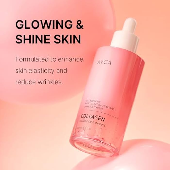 AVCA Collagen & Peptide Wrinkle Care Serum 100ml (3.38 fl oz) – Firming Face Serum for Wrinkles and Elasticity, Hydrating Anti-Aging Korean Skin Care with Hydrolyzed Collagen - Image 2