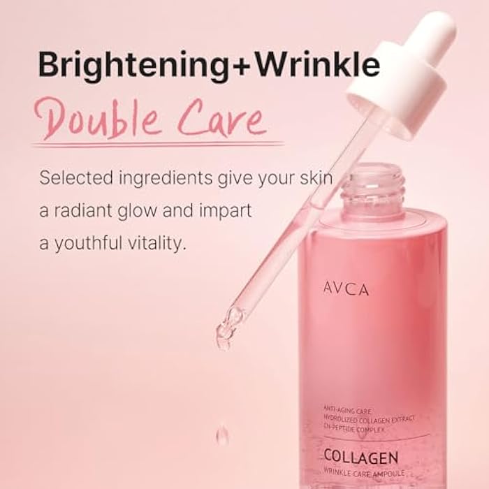 AVCA Collagen & Peptide Wrinkle Care Serum 100ml (3.38 fl oz) – Firming Face Serum for Wrinkles and Elasticity, Hydrating Anti-Aging Korean Skin Care with Hydrolyzed Collagen - Image 5