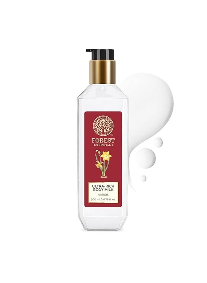 Forest Essentials Ultra-Rich Body Milk Nargis | Ayurvedic Nourishing Body Lotion to Replenish Skin Moisture and Leave it Smooth & Scented - Image 2