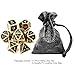 Haxtec DND Metal Dice Set DD Dice Compatible with Dungeons and Dragons Roleplaying GamesGlossy Enamel Dice Gold Black - Image 4
