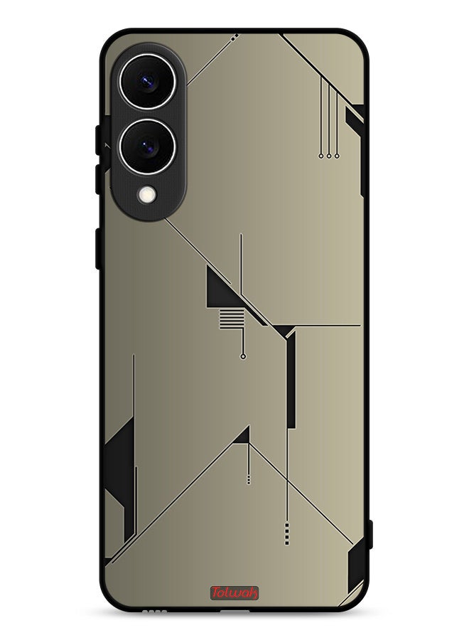 Tolwak غطاء حماية لهاتف سامسونج جالاكسي S25 إيدج - فن رقمي تجريدي بسيط - Image 1