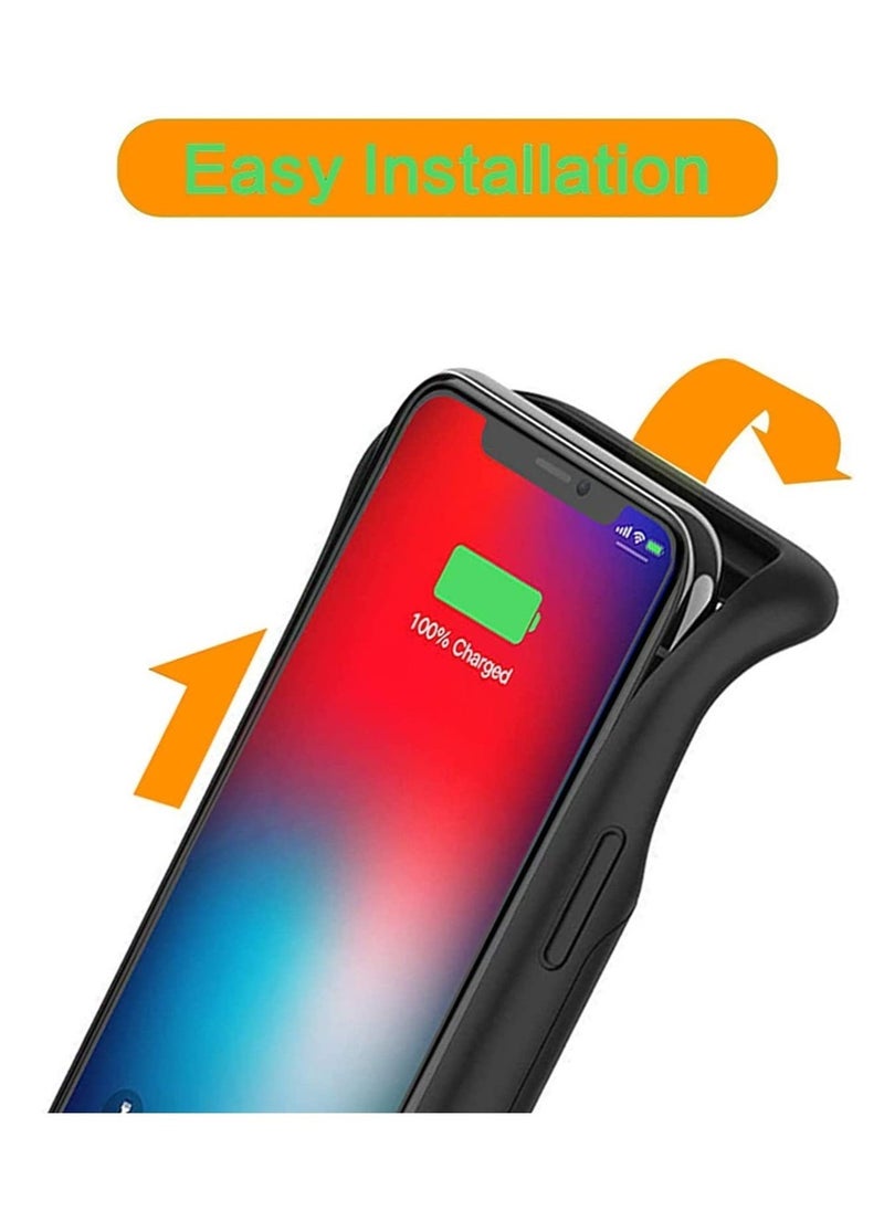 Raxoom Battery Case for iPhone Xs Max, Enhanced 4000mAh Protective Portable Charging Case Rechargeable Extended Battery Pack Compatible with iPhone Xs Max (6.5 inch) Charger Case (Black) - Image 4
