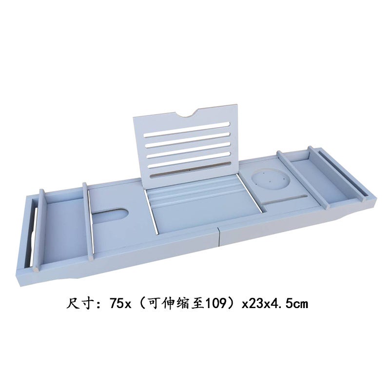 Bathtub Rack Multi-Function Retractable Storage Rack Bathroom Bath Flat Mobile Phone Bracket Bathroom Bathtub Bath Bucket Bracket - Image 1