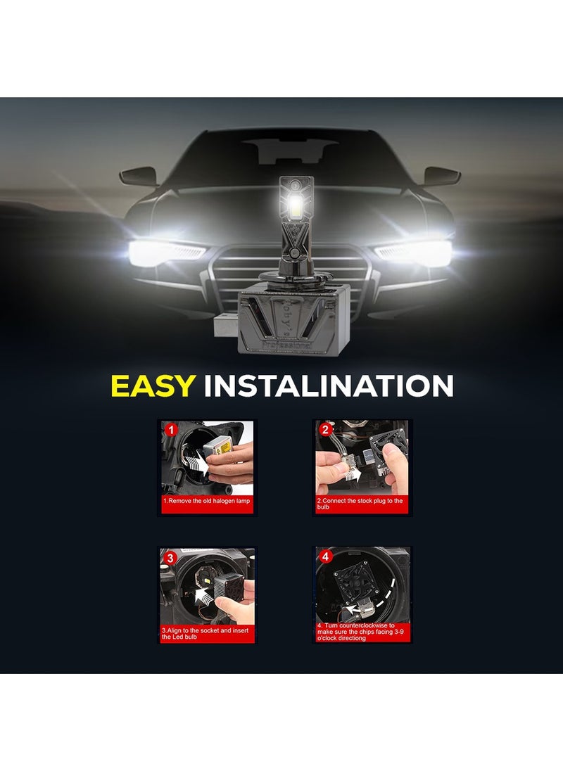 Toby's - Toby's New Launched F1 MAX D3 HID to LED Headlight Bulb With 70Watts/Pair and 7000lm - Image 1
